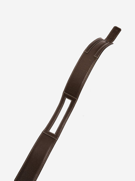 Vintage 80s brown leather belt alternate image