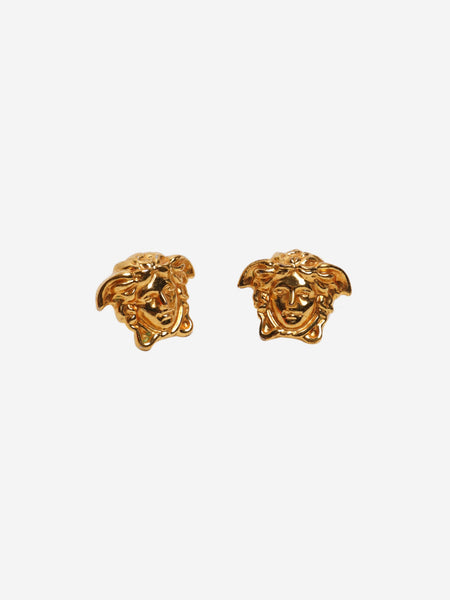Gold Medusa earrings product image