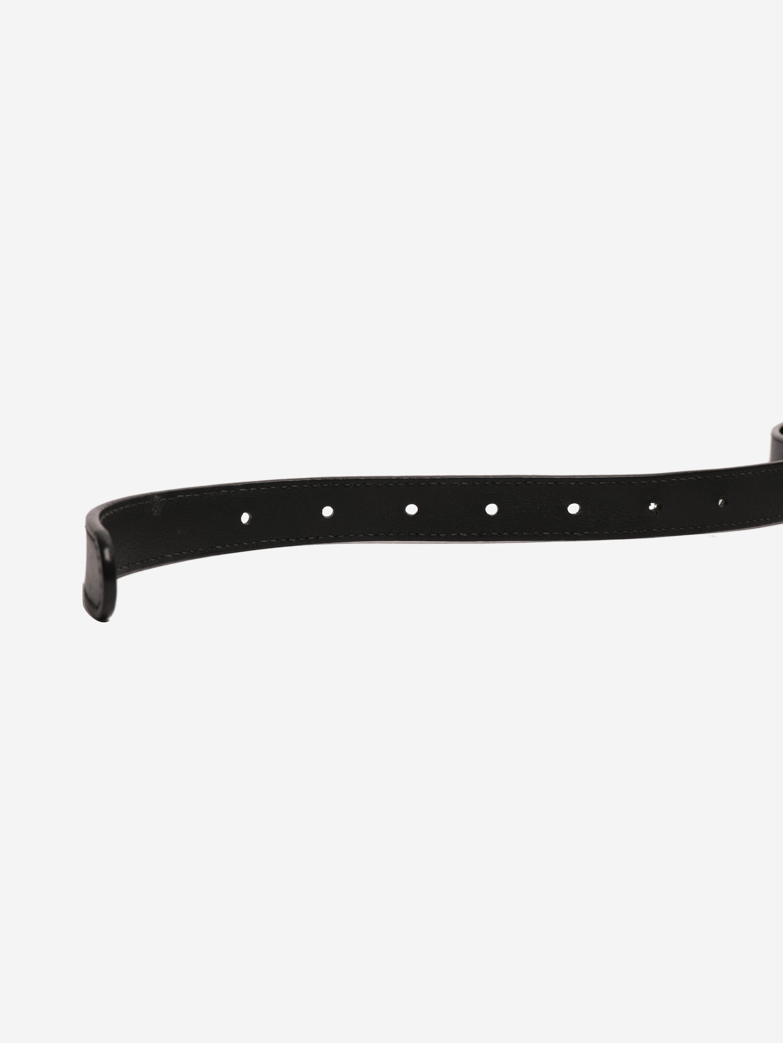 Black leather Marmont thin belt Belts Gucci 