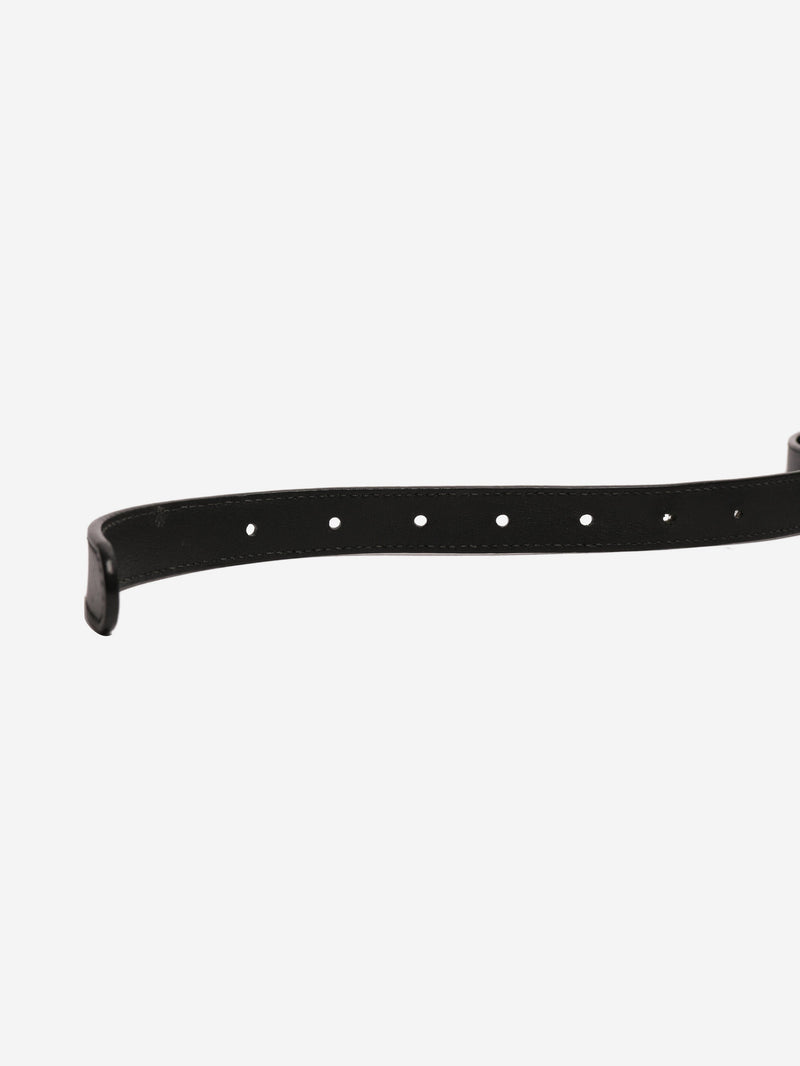 Black leather Marmont thin belt Belts Gucci 