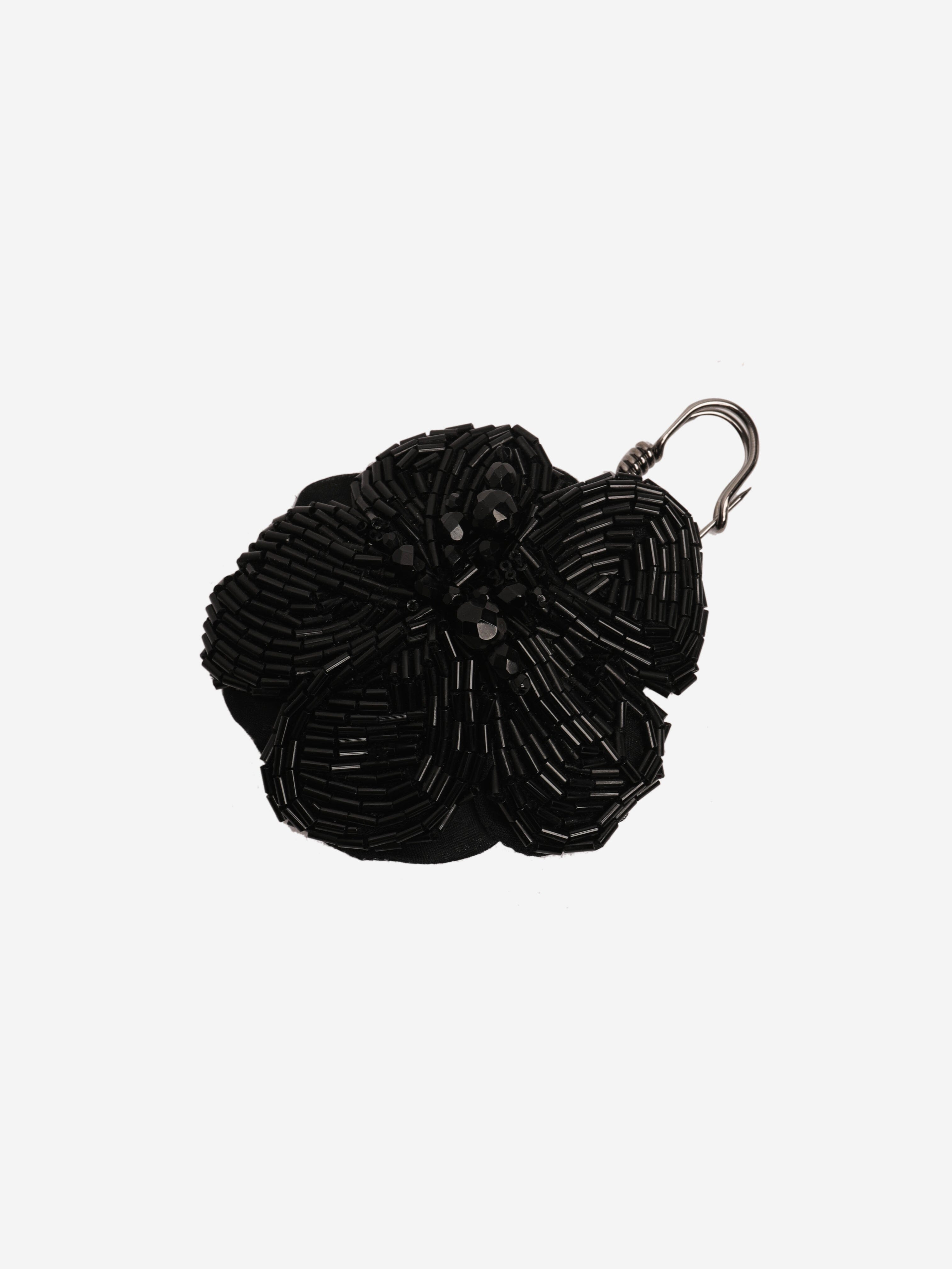 Black sequin safety pin brooch Accessories Prada 