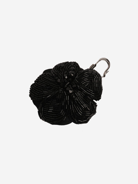 Black sequin safety pin brooch product image