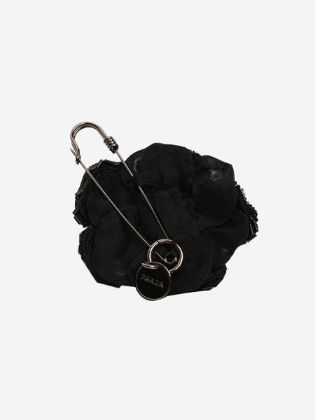 Black sequin safety pin brooch alternate image