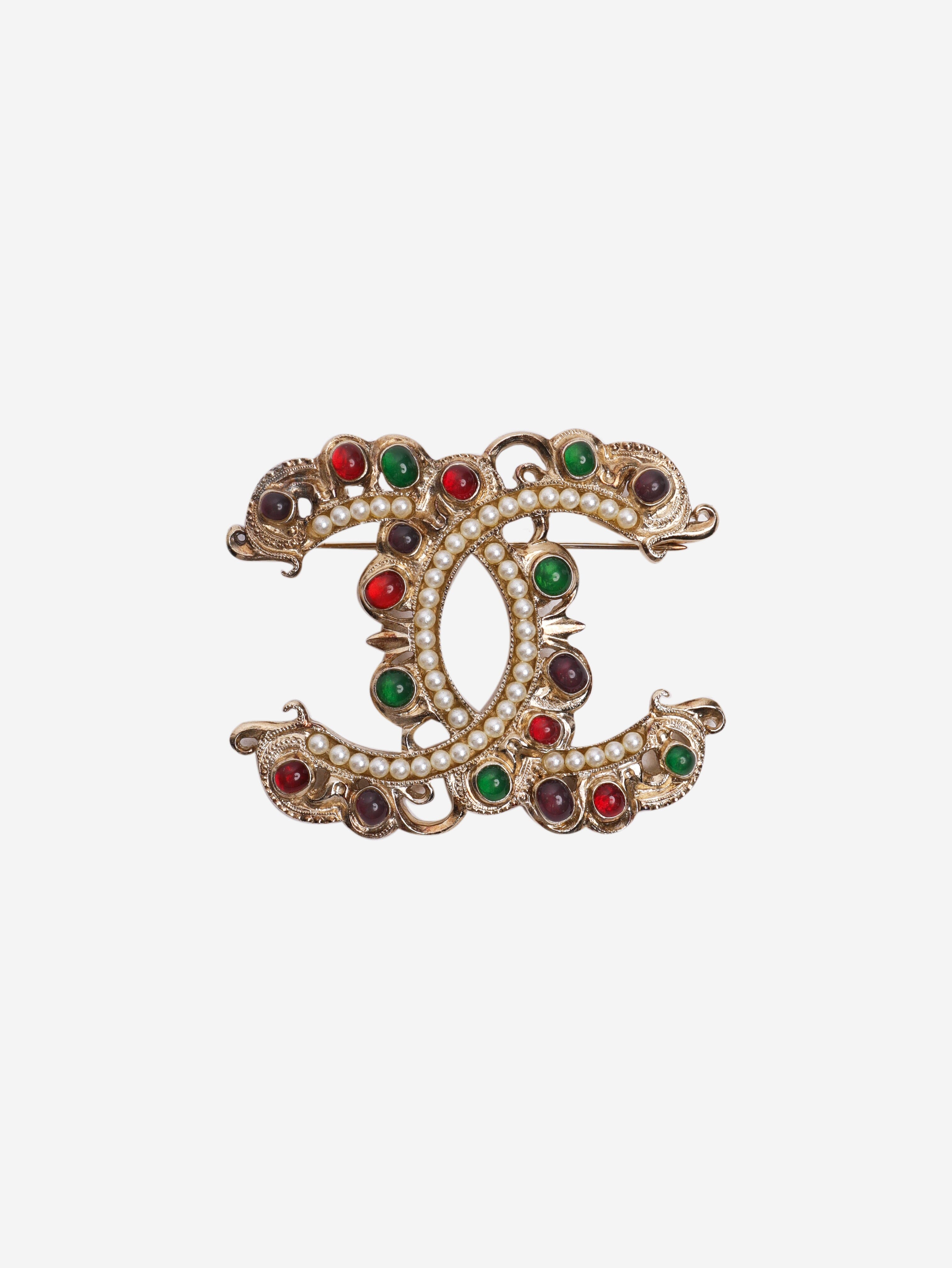 Gold vintage CC brooch Brooches Chanel 