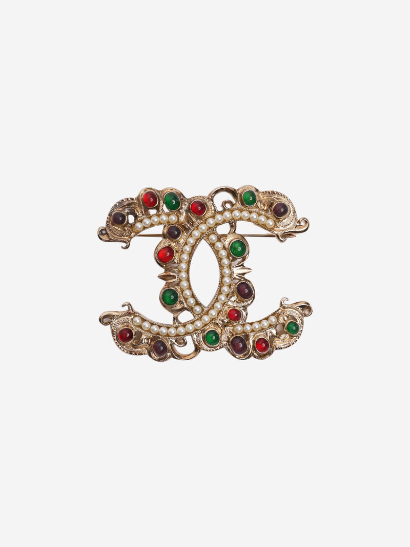 Gold vintage CC brooch Brooches Chanel 