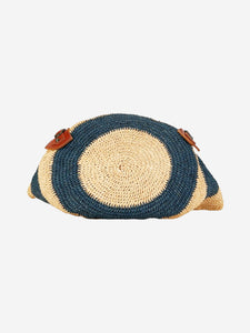 Balenciaga Neutral striped raffia tote bag