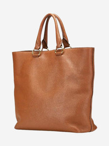 Prada Brown triangle logo Plate 2way bag