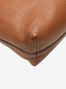 Prada Brown triangle logo Plate 2way bag