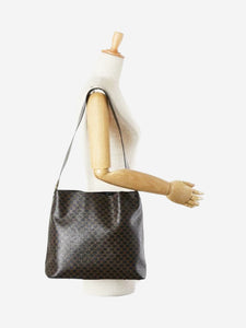 Celine Brown Macadam PVC shoulder bag