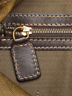 Brown FF Zucca canvas shoulder bag Shoulder bags Fendi 