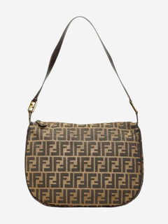 Brown FF Zucca canvas shoulder bag Shoulder bags Fendi 