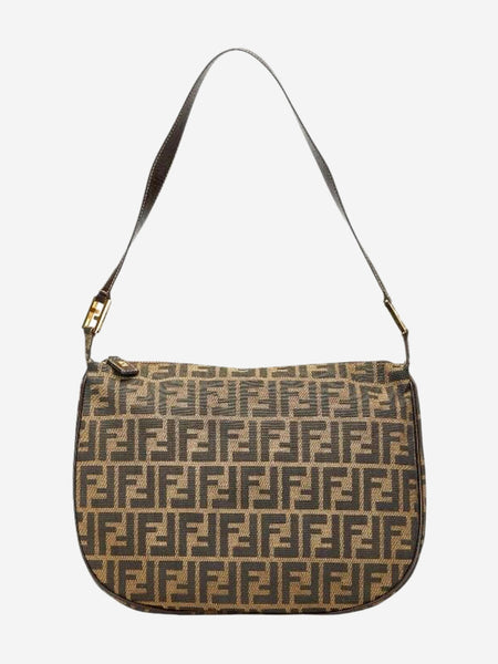 Brown FF Zucca canvas shoulder bag product image