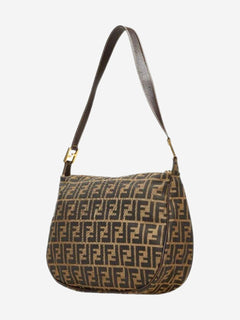 Brown FF Zucca canvas shoulder bag Shoulder bags Fendi 