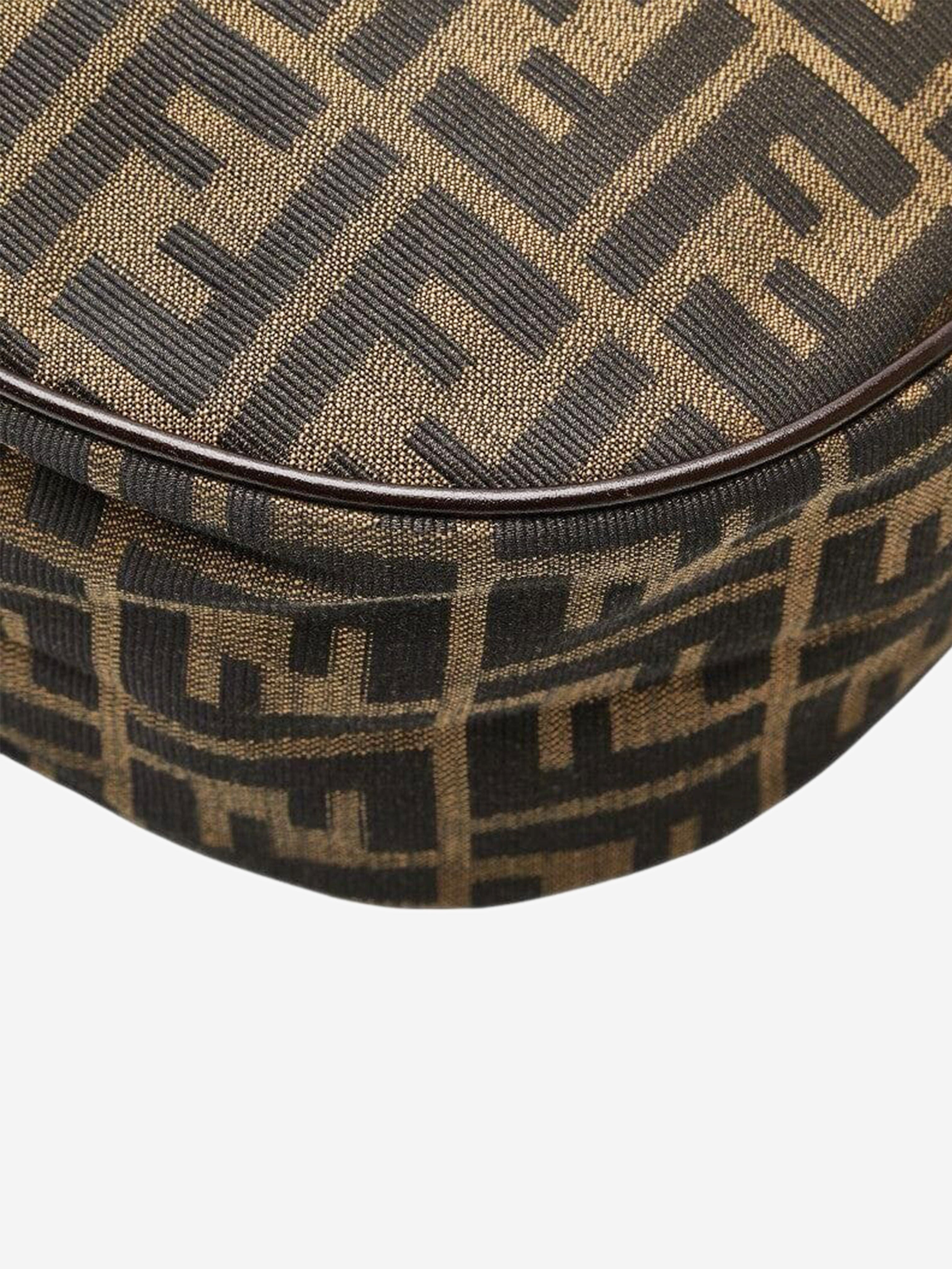 Brown FF Zucca canvas shoulder bag Shoulder bags Fendi 