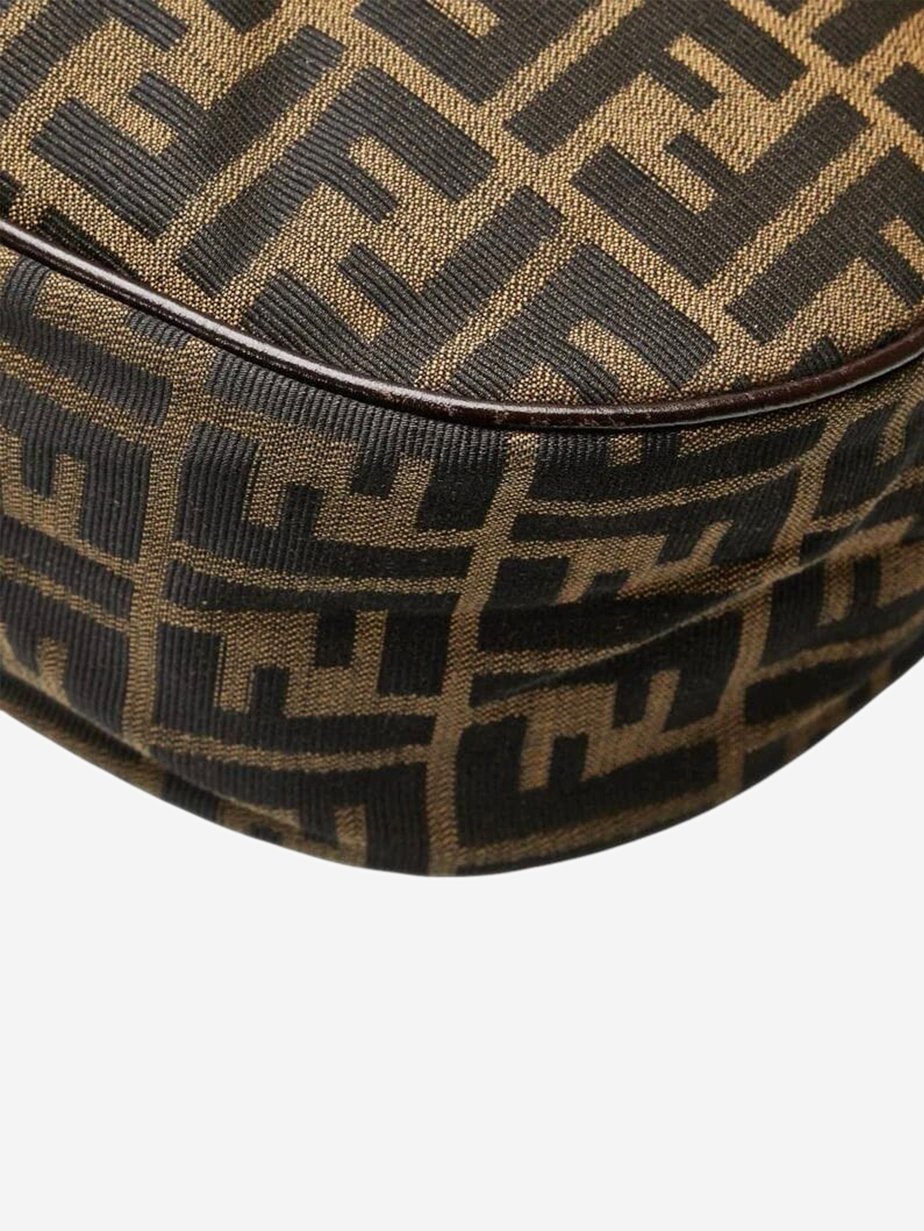 Brown FF Zucca canvas shoulder bag Shoulder bags Fendi 