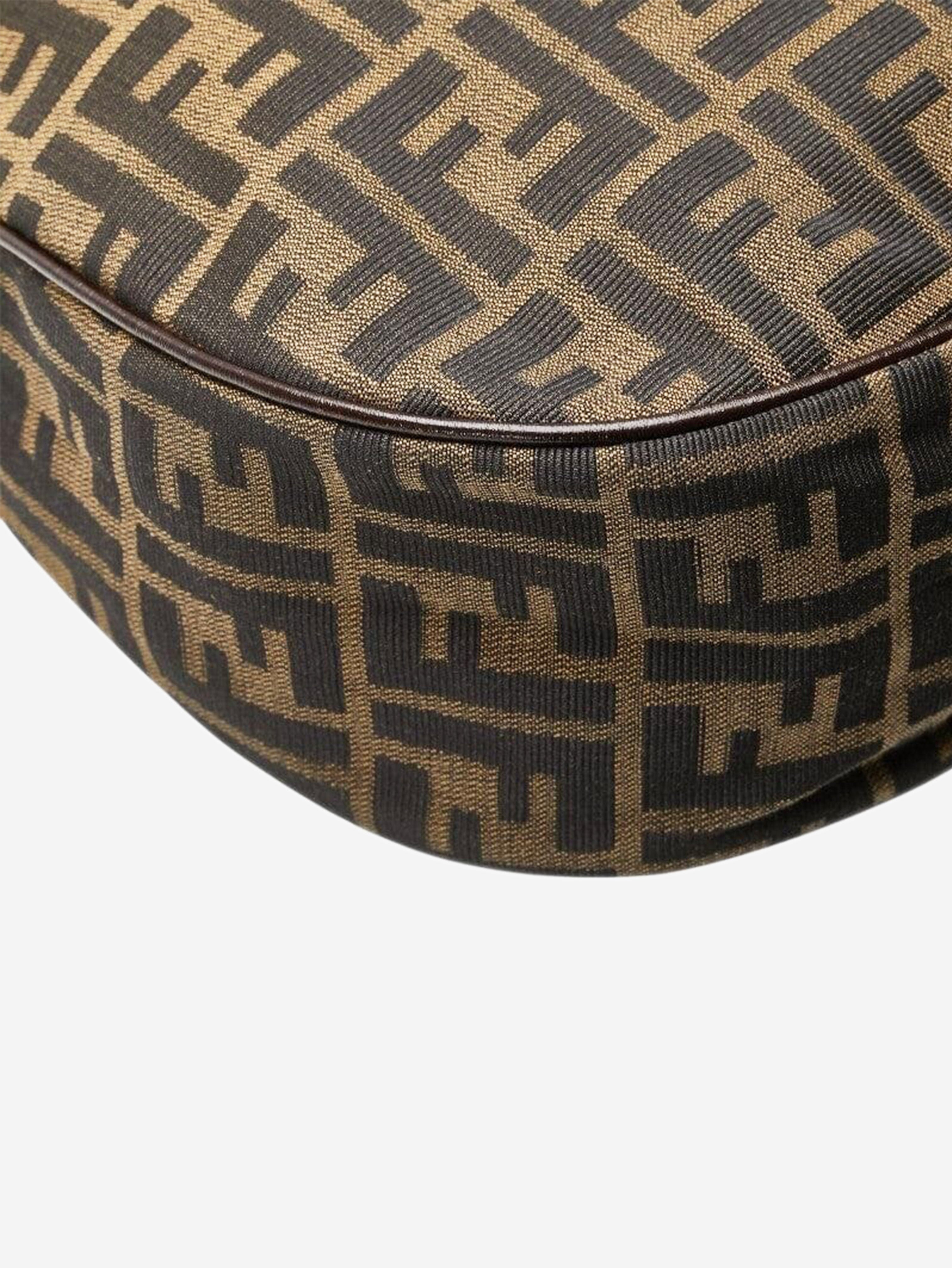 Brown FF Zucca canvas shoulder bag Shoulder bags Fendi 