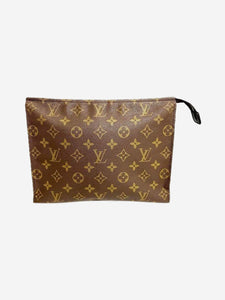 Louis Vuitton Brown Monogram Pochette Toiletry clutch