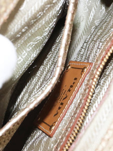 Prada Neutral raffia top handle bag