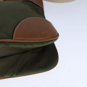 Prada Prada Khaki nylon and leather shoulder bag
