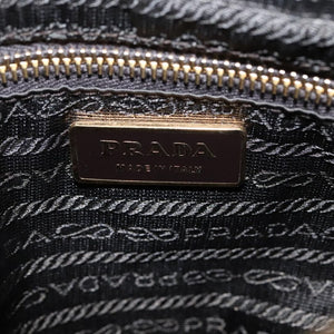 Prada Prada Khaki nylon and leather shoulder bag