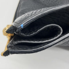 Black Vitello Daino leather Shopping tote bag