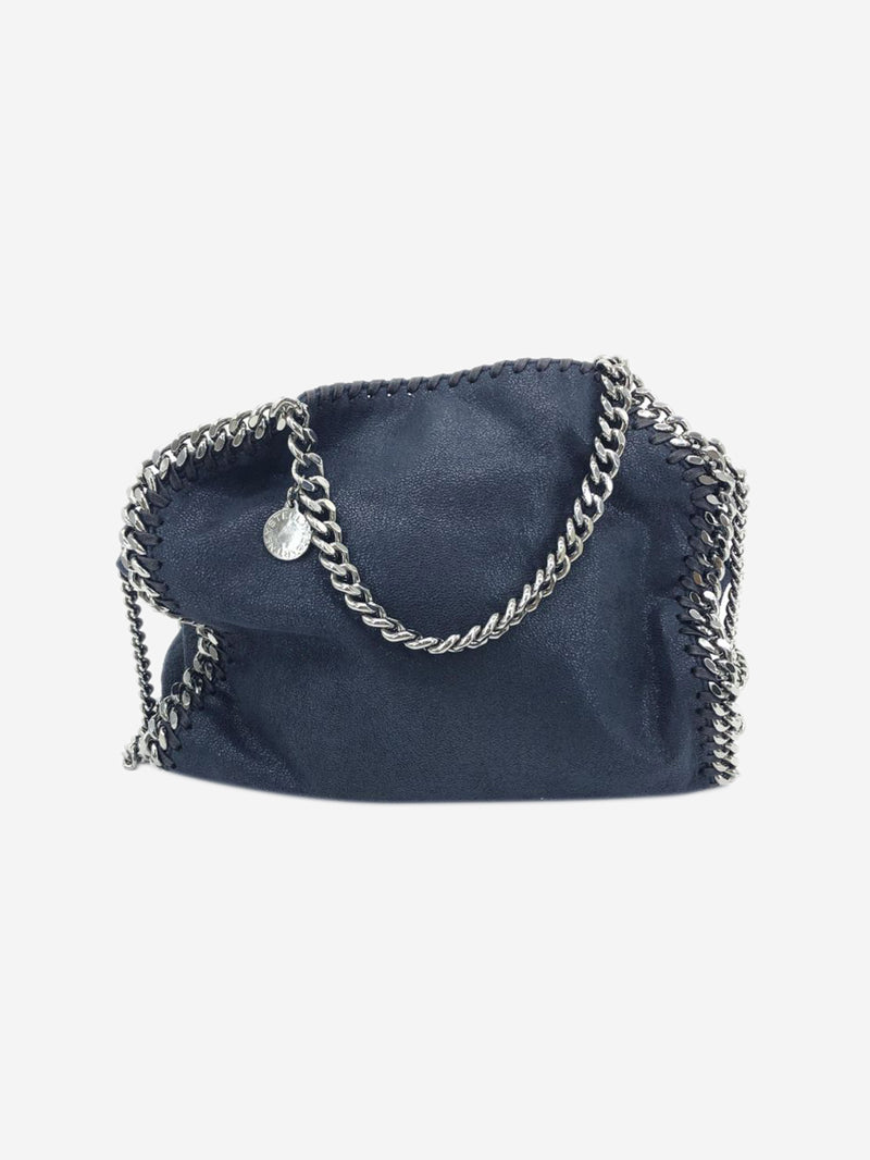 Navy Falabella chain shoulder bag