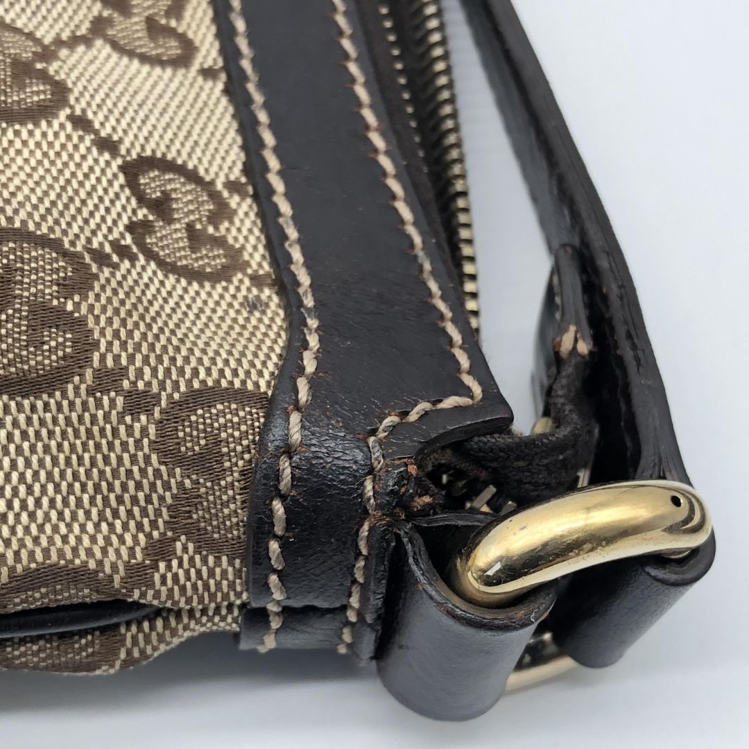 Brown GG canvas Horsebit Tassel Messenger bag