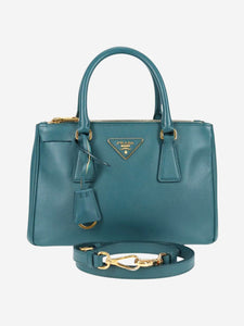 Prada Teal Saffiano leather Galleria 2way bag