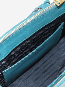 Prada Teal Saffiano leather Galleria 2way bag