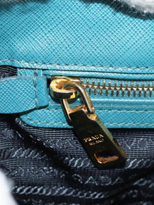 Prada Teal Saffiano leather Galleria 2way bag