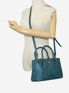 Prada Teal Saffiano leather Galleria 2way bag