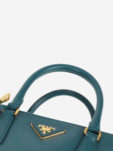 Prada Teal Saffiano leather Galleria 2way bag