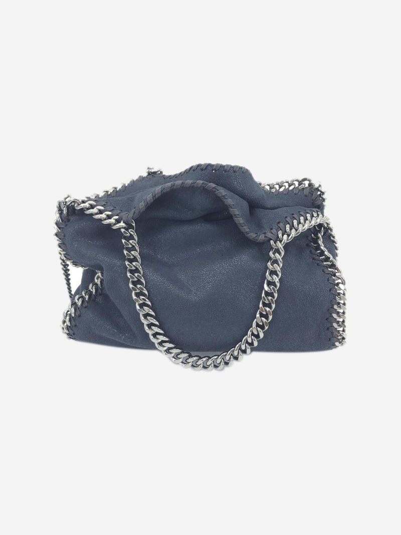 Navy Falabella chain shoulder bag