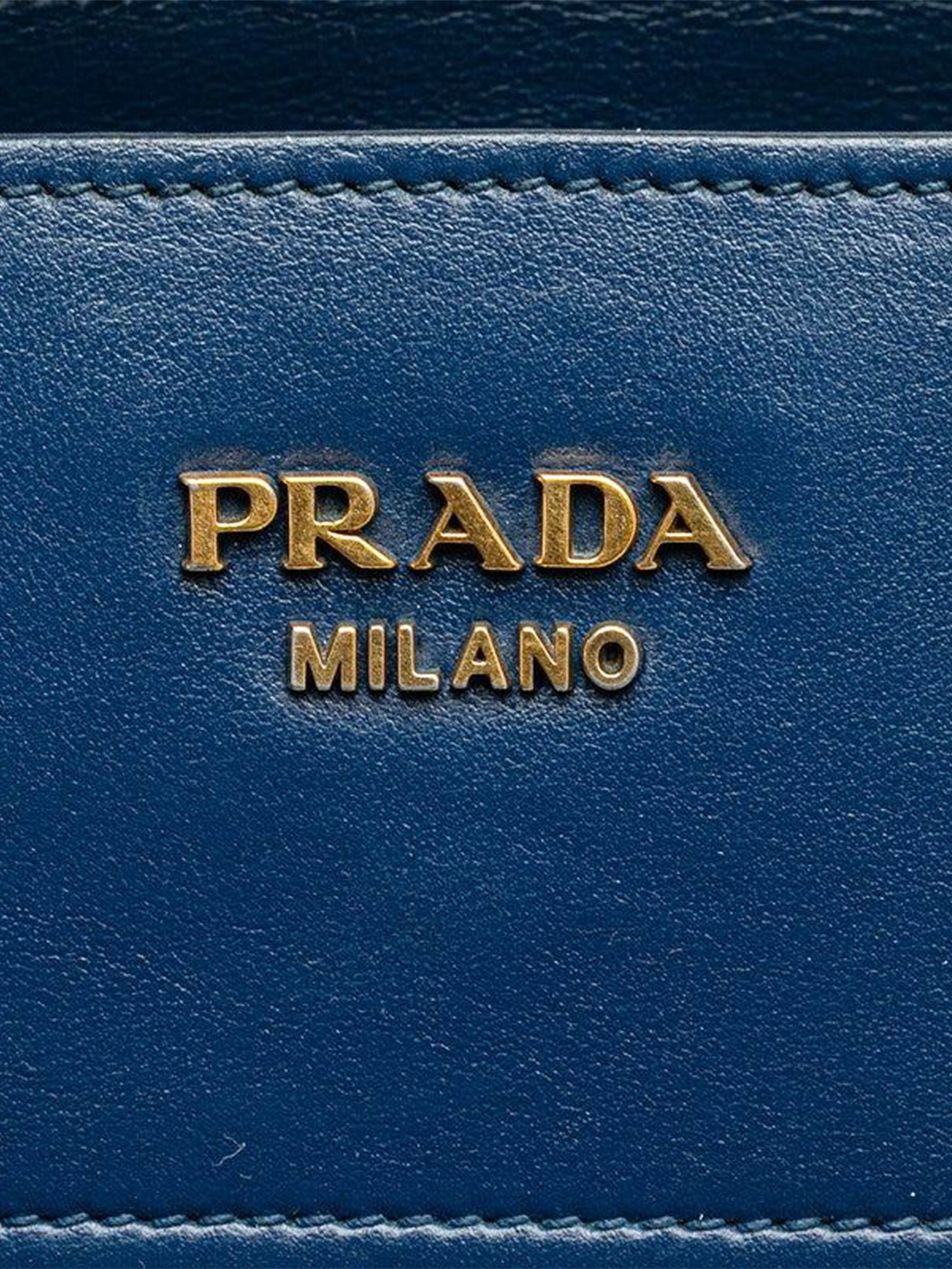 Blue Saffiano Esplanade 2way bag Shoulder bags Prada 