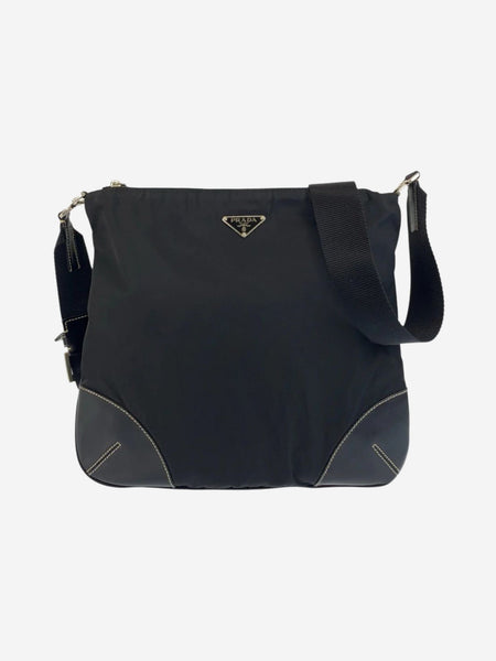 Black nylon crossbody bag product image