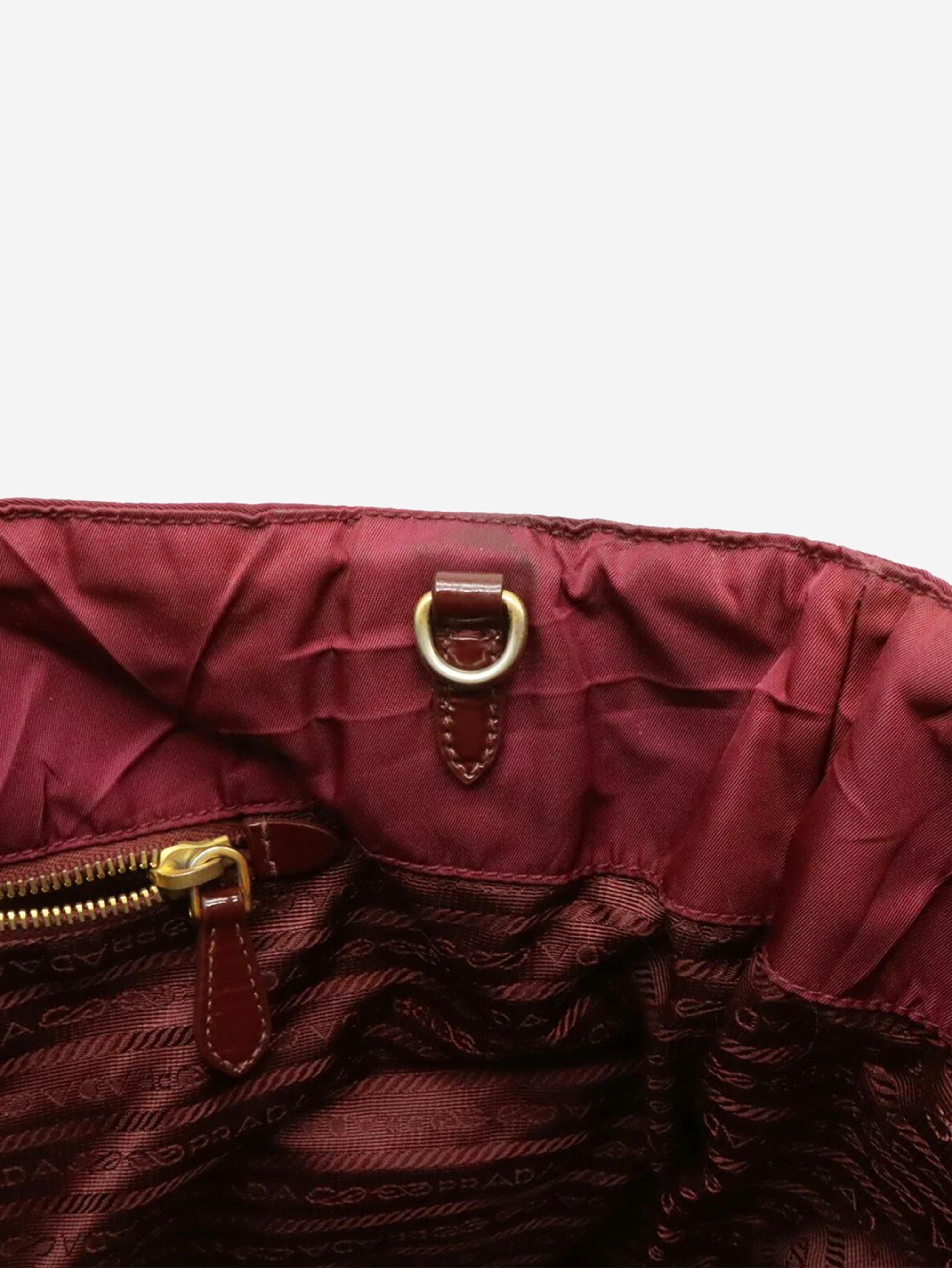 Berry quilted nylon 2way tote bag Tote Bags Prada 