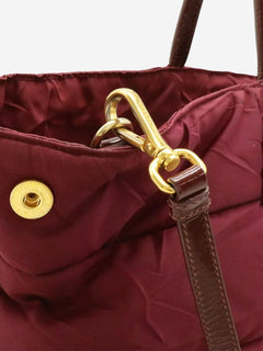 Berry quilted nylon 2way tote bag Tote Bags Prada 