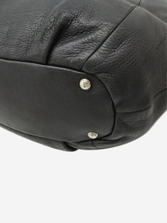 Black Vitello Daino leather 2way bag