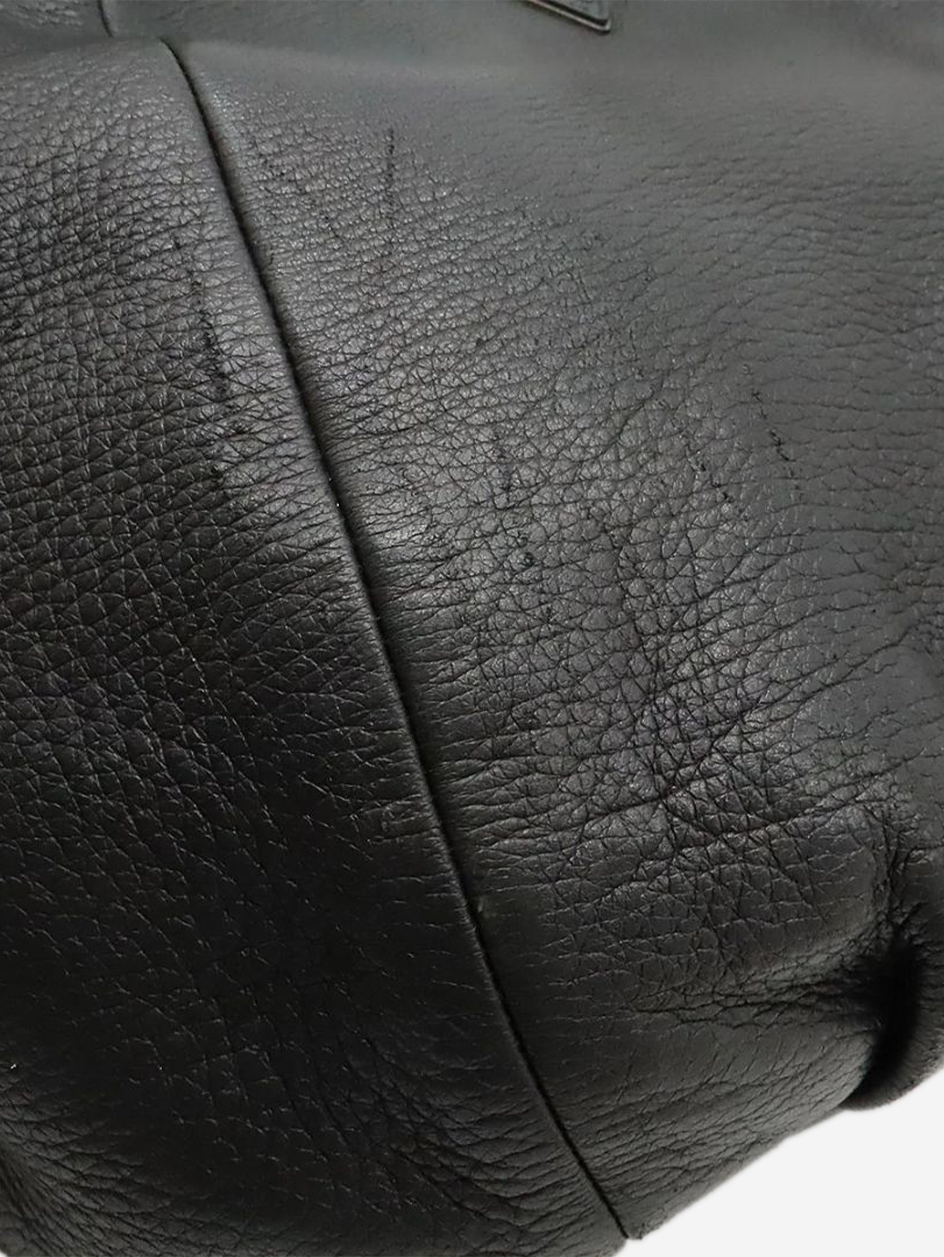 Black Vitello Daino leather 2way bag