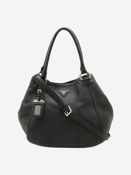 Black Vitello Daino leather 2way bag product image