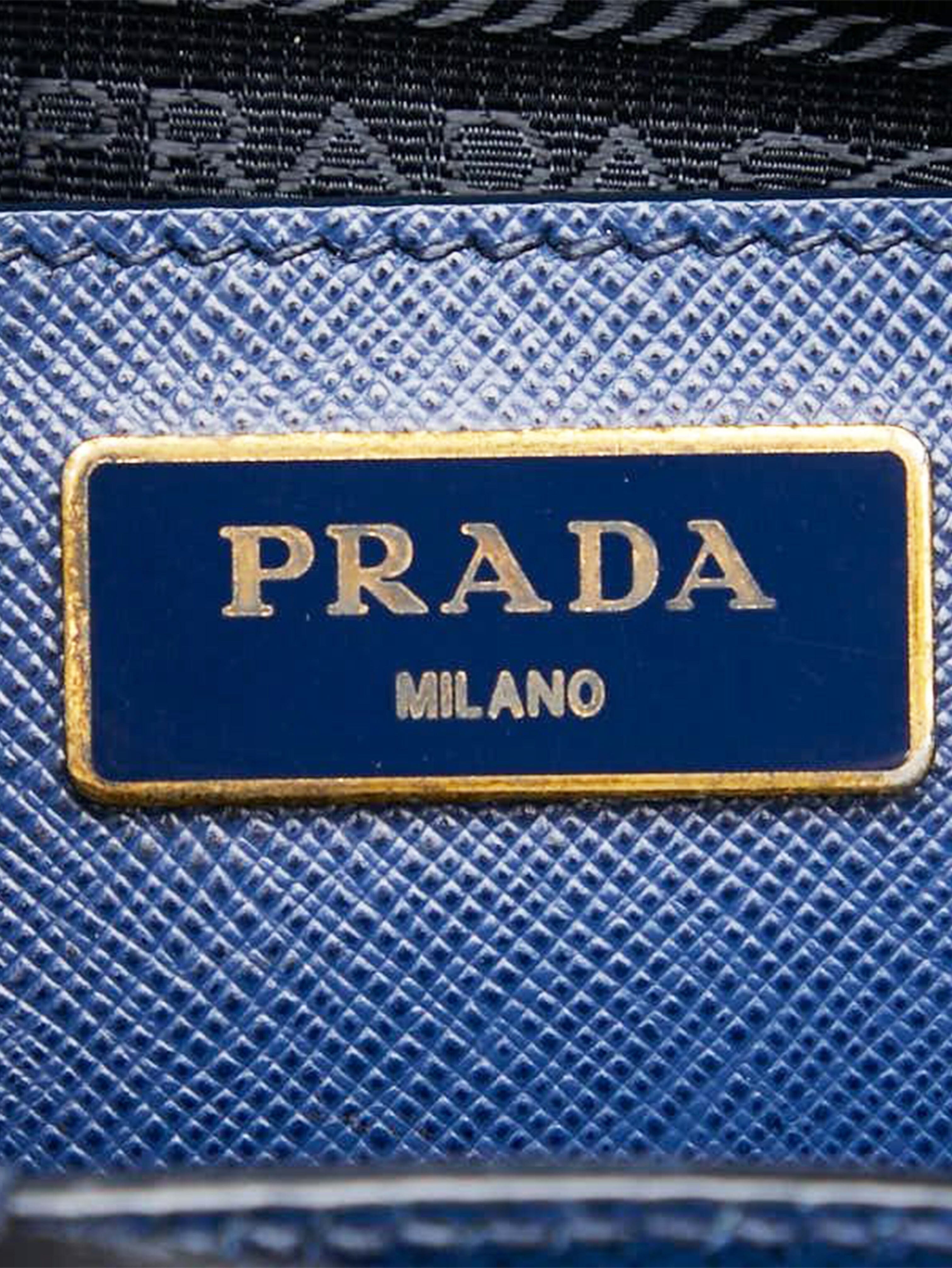 Blue Saffiano leather Galleria shoulder bag Shoulder bags Prada 