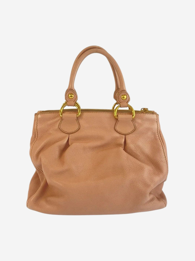 Pink Vitello leather 2way bag Top Handle Bags Miu Miu 