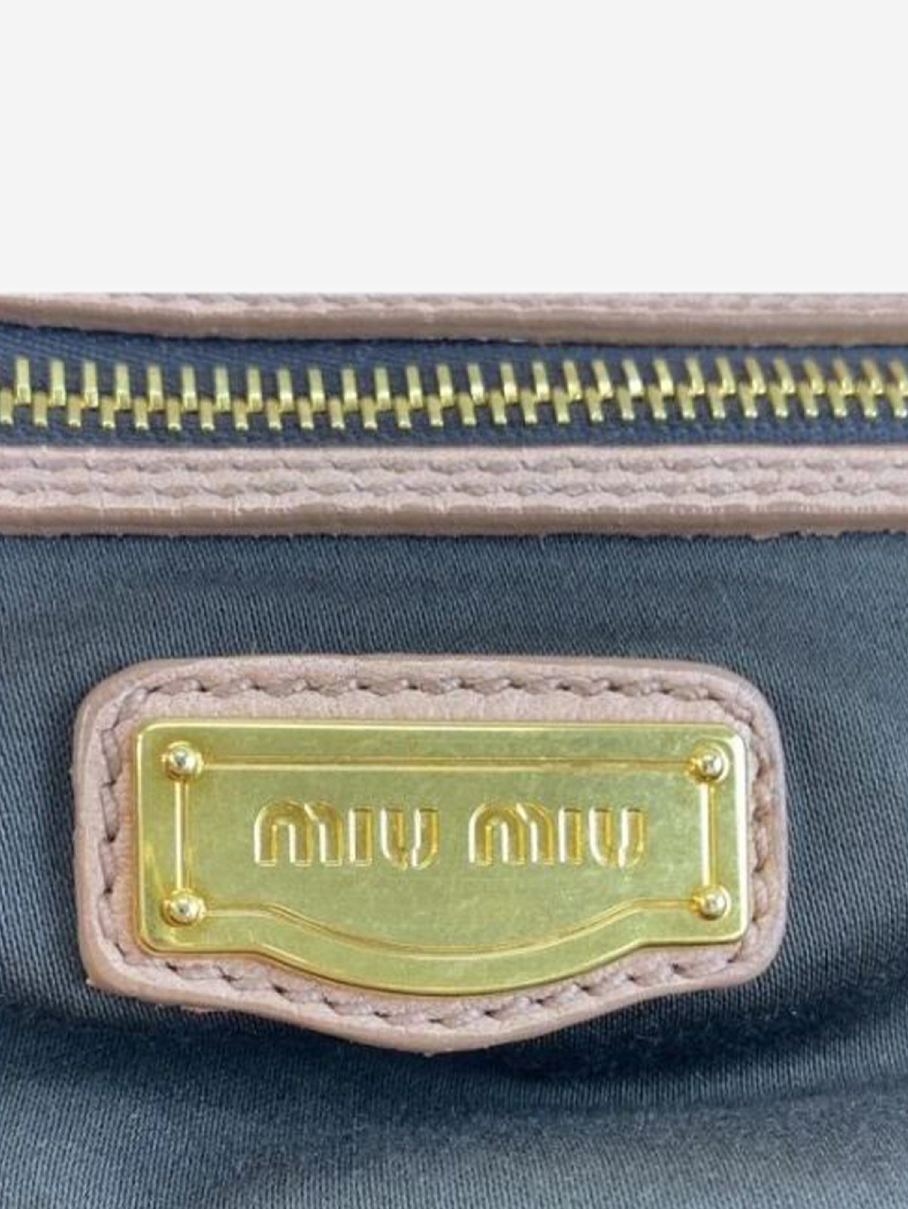 Pink Vitello leather 2way bag Top Handle Bags Miu Miu 