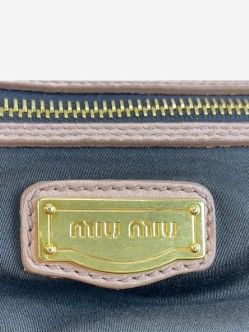 Pink Vitello leather 2way bag Top Handle Bags Miu Miu 