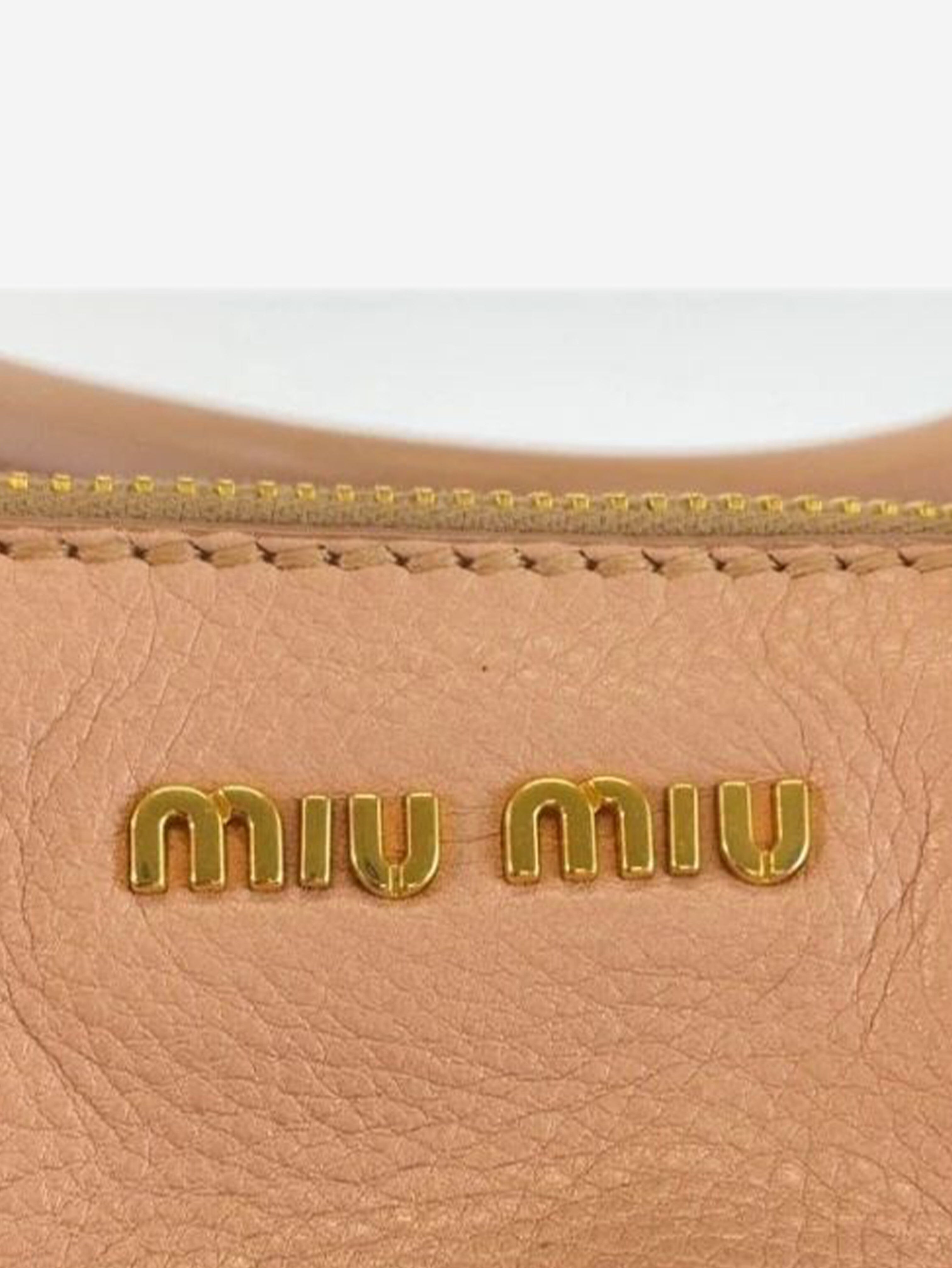 Pink Vitello leather 2way bag Top Handle Bags Miu Miu 