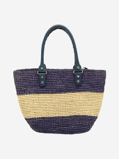 Purple and beige Panier XS raffia tote bag Tote Bags Balenciaga 