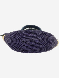 Purple and beige Panier XS raffia tote bag Tote Bags Balenciaga 