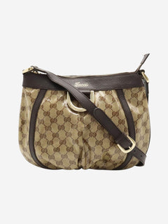 Brown GG canvas coated shoulder bag Shoulder bags Gucci 