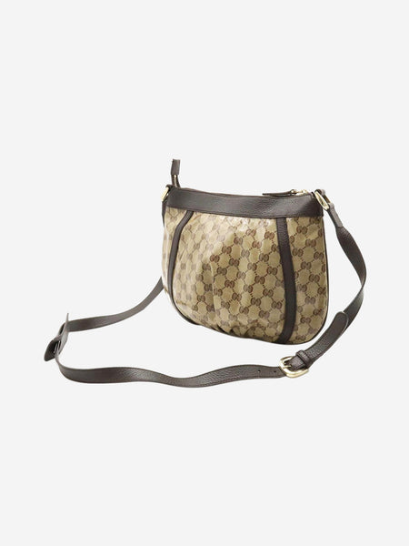 Brown GG canvas coated shoulder bag alternate image