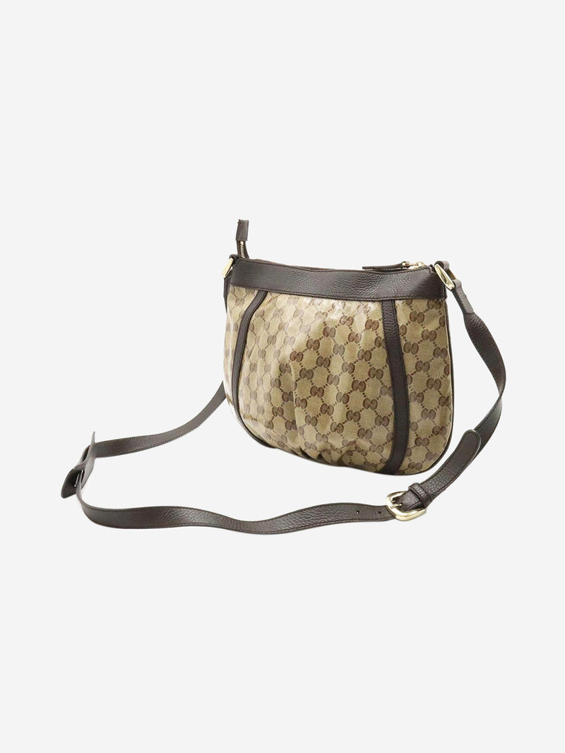 Brown GG canvas coated shoulder bag Shoulder bags Gucci 